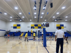 Knights volleyball defeat  Wyverns in three sets