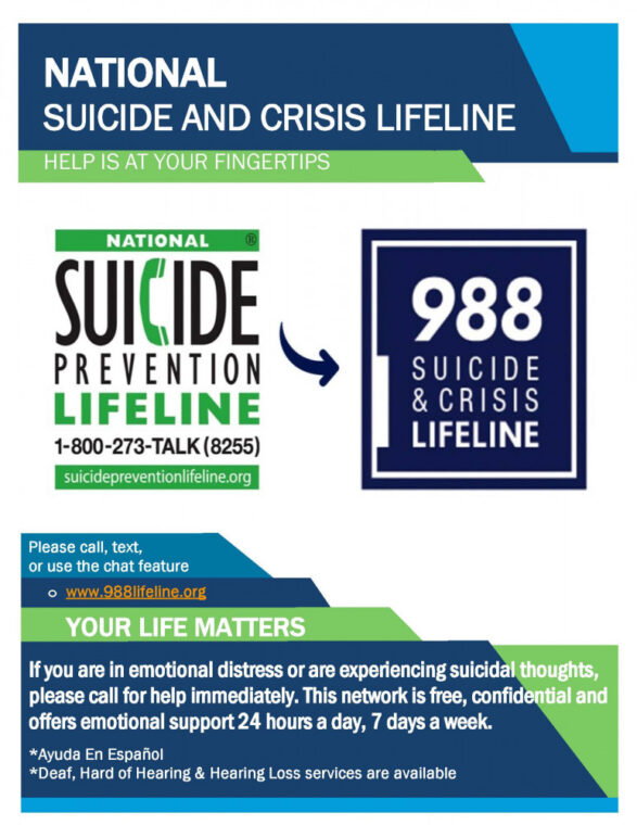 Service learning project promotes 988 lifeline