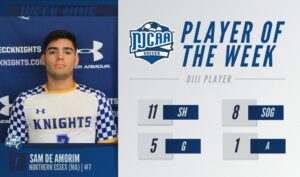 Sam DeAmorim named NJCAA Men’s Player of the Week